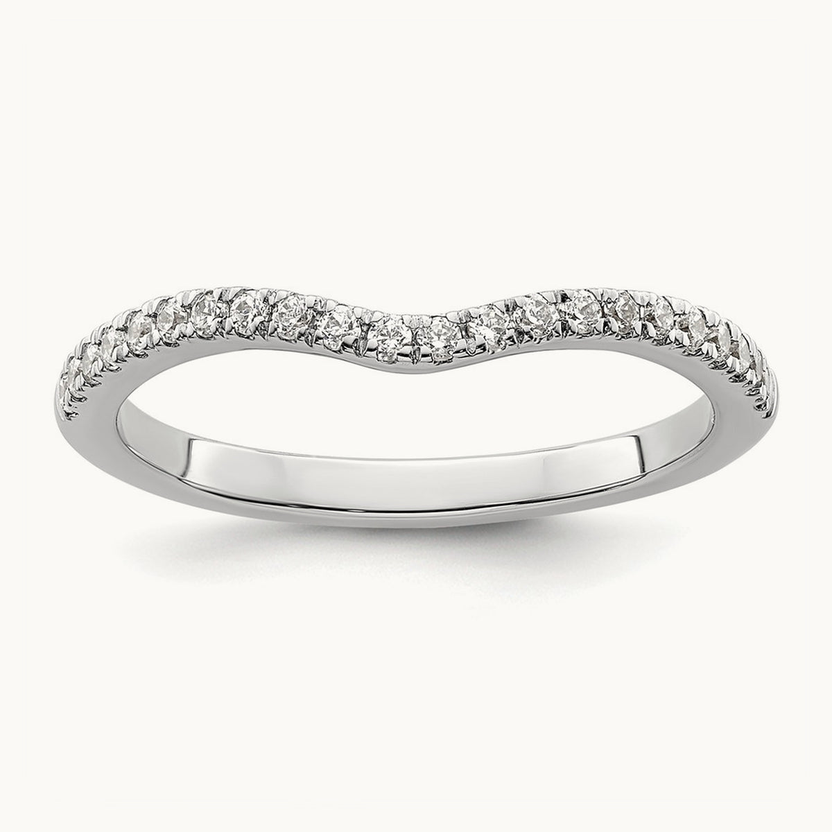 Diamond Wedding Band, 14K White Gold