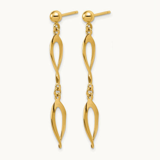 Polished Fancy Dangle Post Earrings — Leslie's — photo set