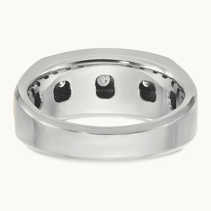 IBGoodman Men's Polished 5-Stone Diamond Ring, 14K Two-tone