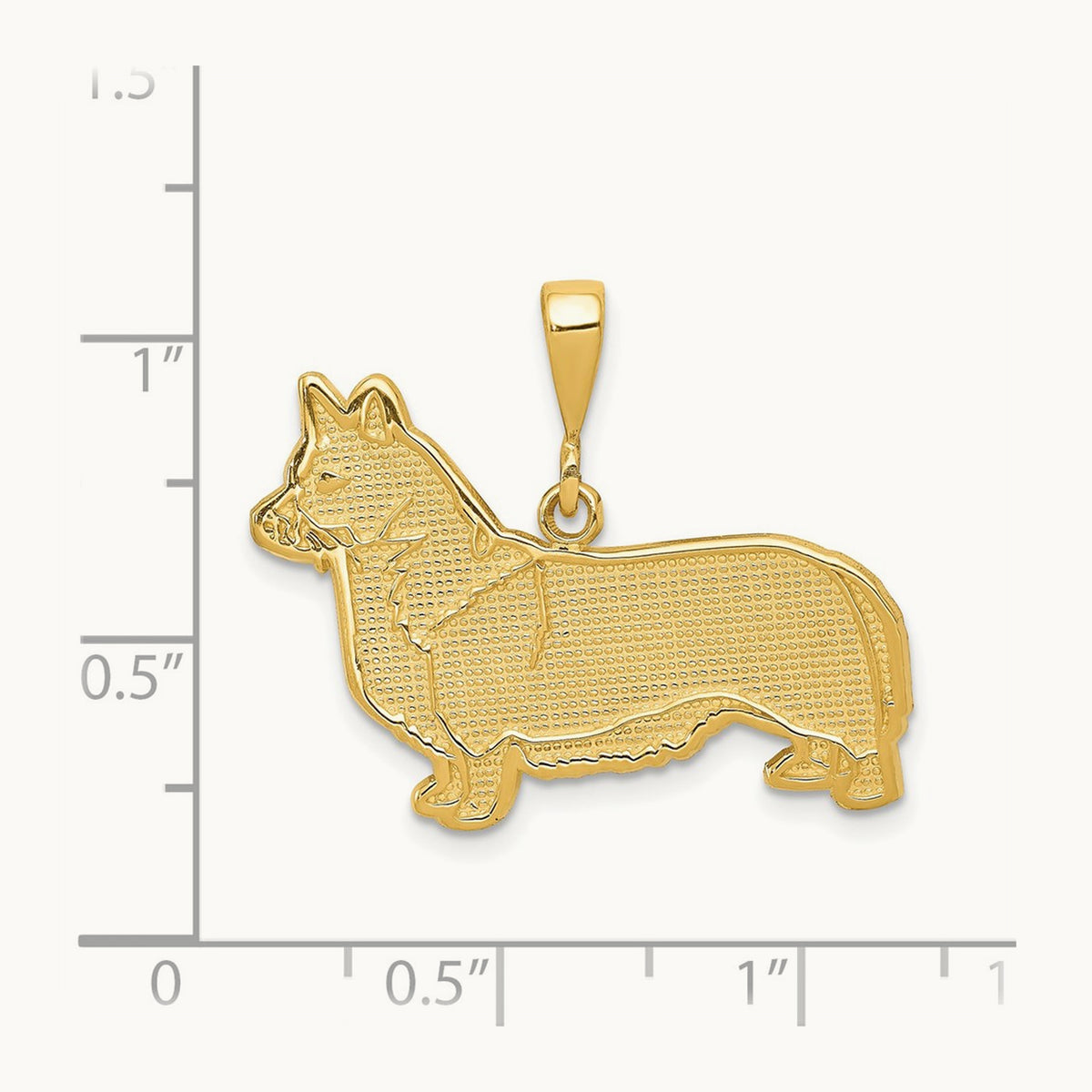 Welsh Corgi Pendant, 14K