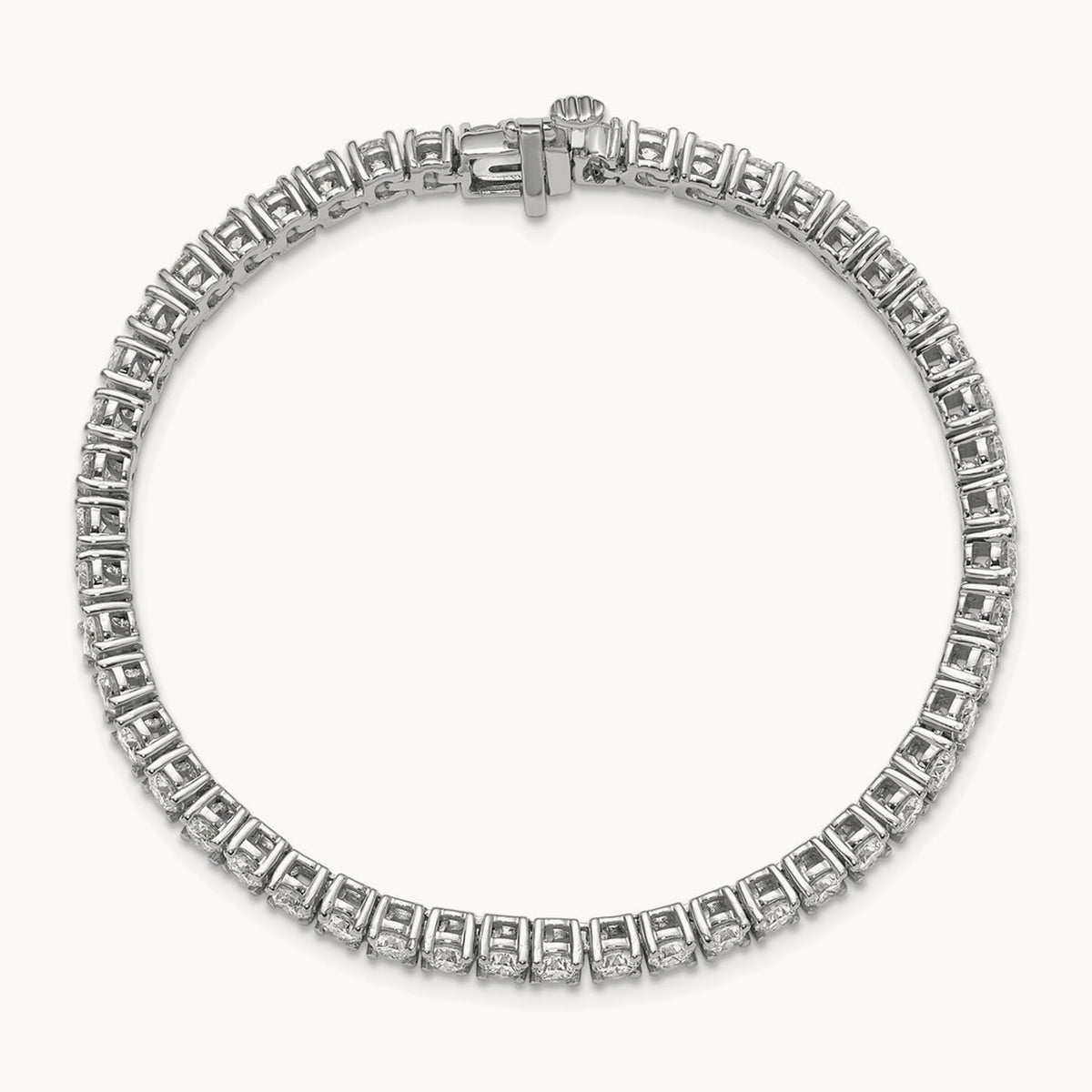 Tennis Bracelet, 7.00 ct tw Lab-Grown Diamond — 14K White Gold