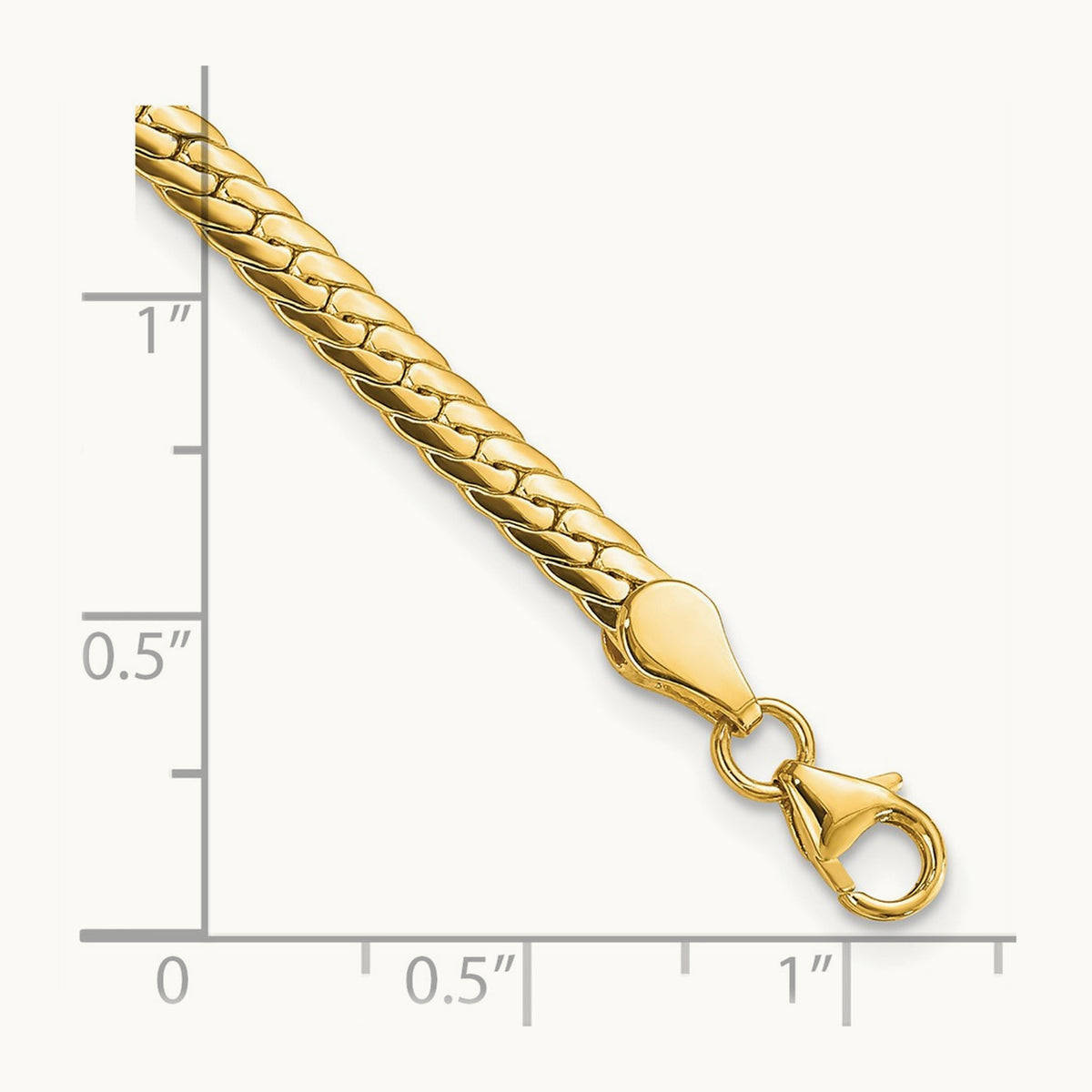Polished 7in Fancy Link Bracelet, 14K