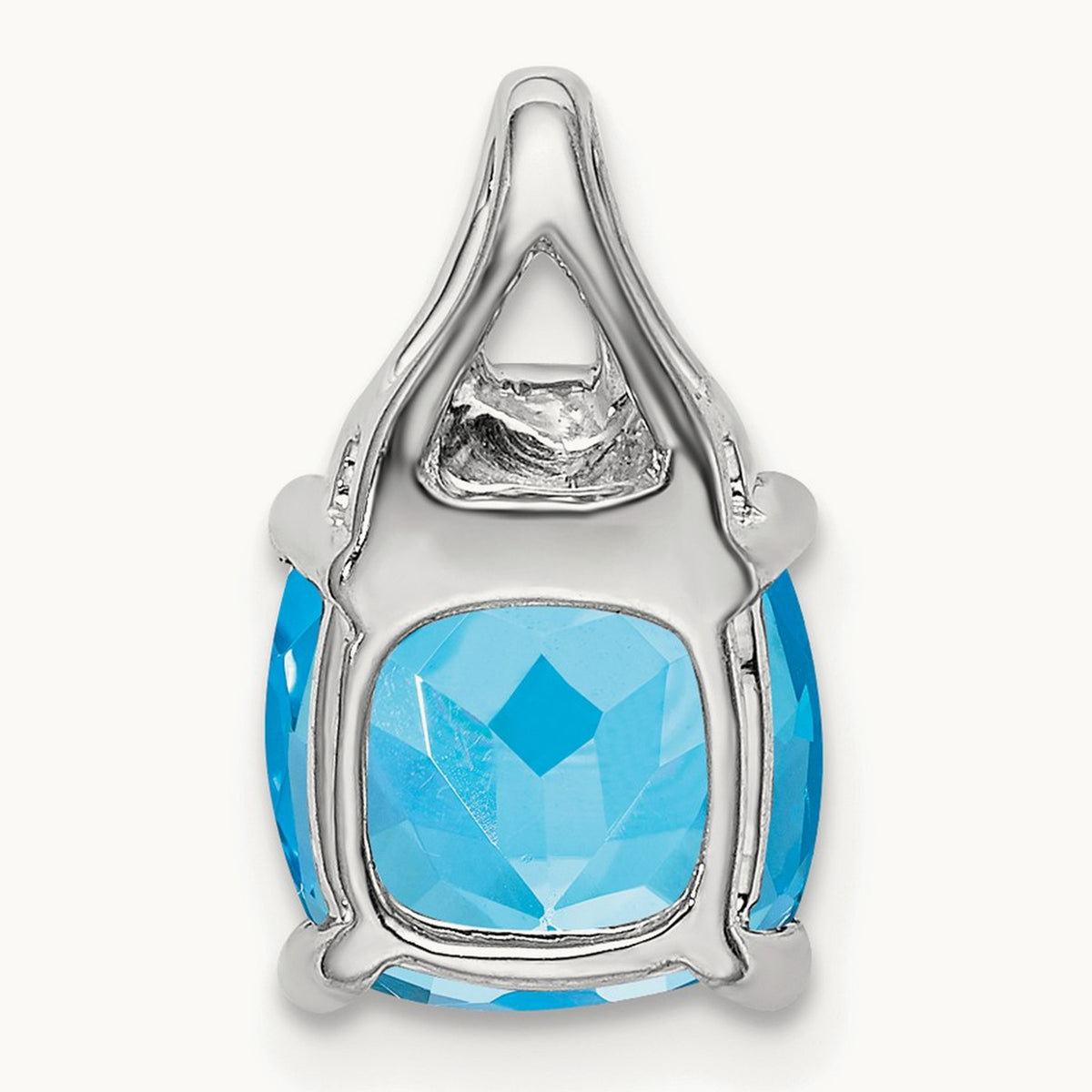 Cushion Blue Topaz and Diamond Pendant — photo set