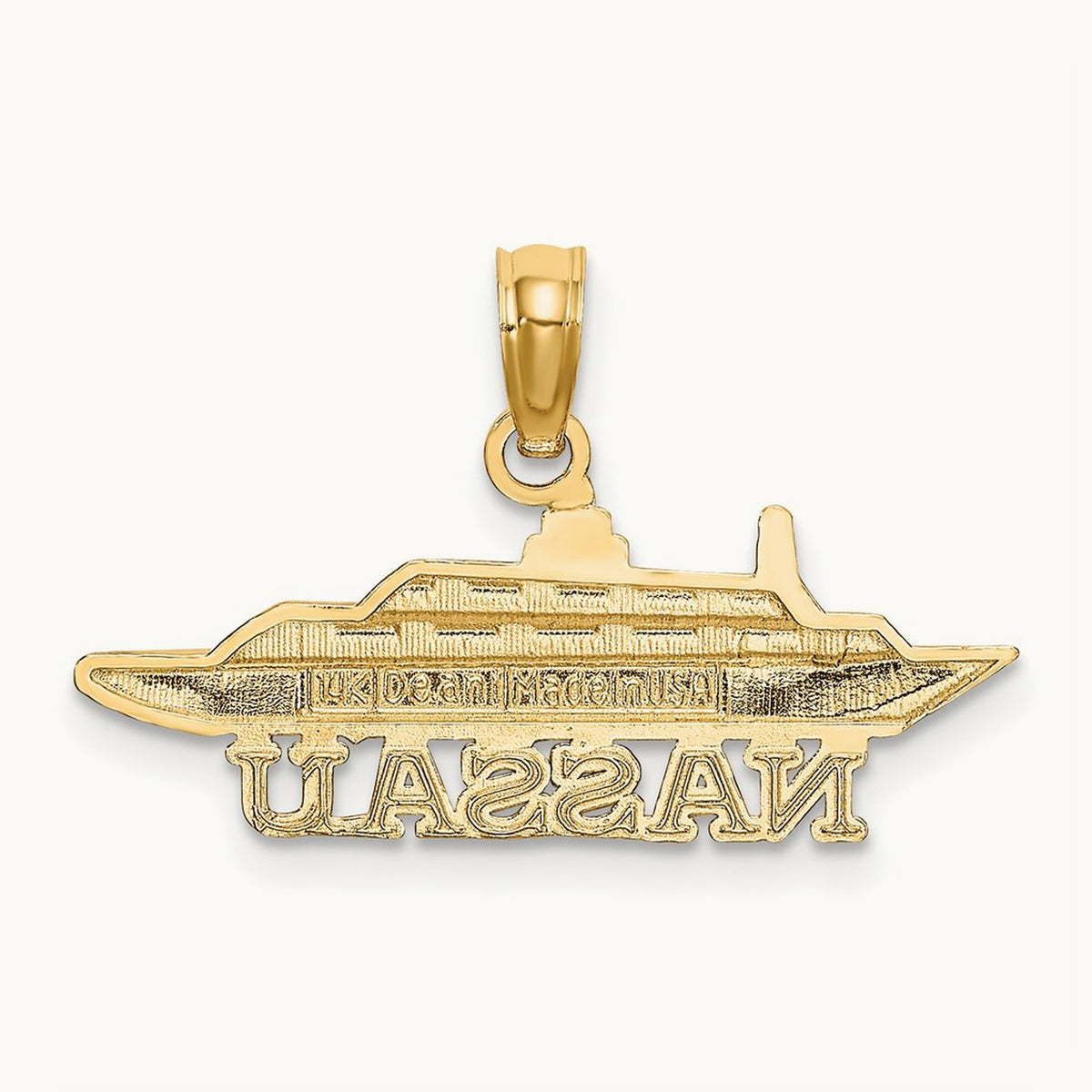 NASSAU Cruise Ship Charm, 14K