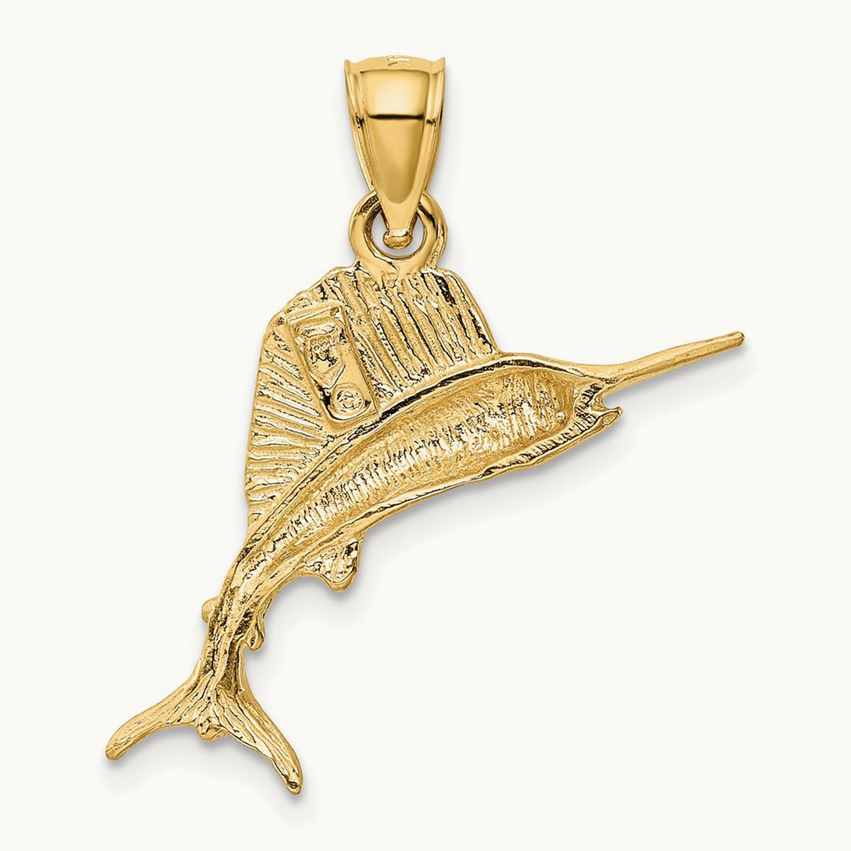 Sailfish Pendant, 14K