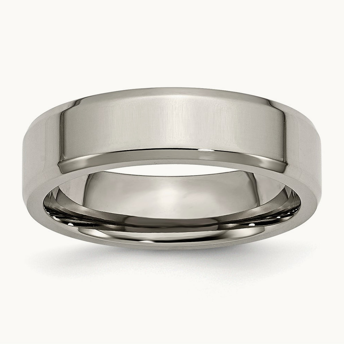 Polished Beveled Edge Band — 6mm (2)