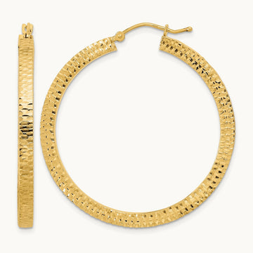 Polished & Hammered Hoop Earrings — photo set