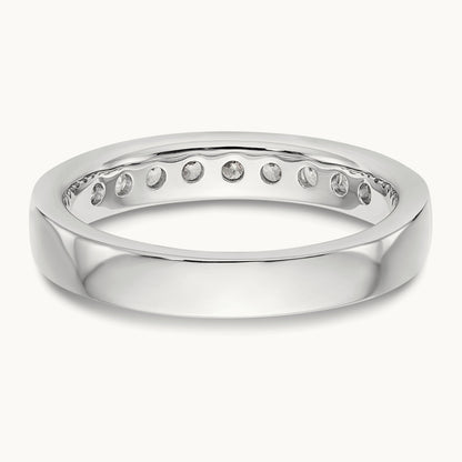 9- Stone Ladies Band Mounting, 2.4mm, 14K White Gold
