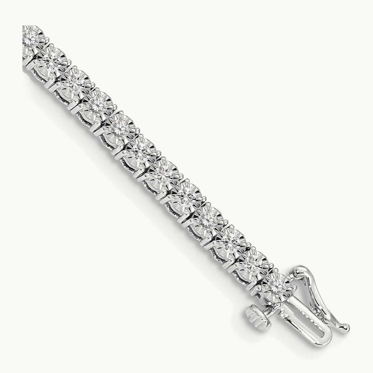 Illusion Setting Diamond Bracelet — 14K White Gold