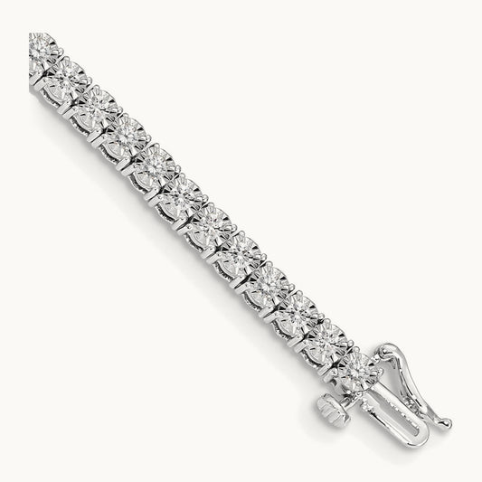 Illusion Setting Diamond Bracelet — 14K White Gold