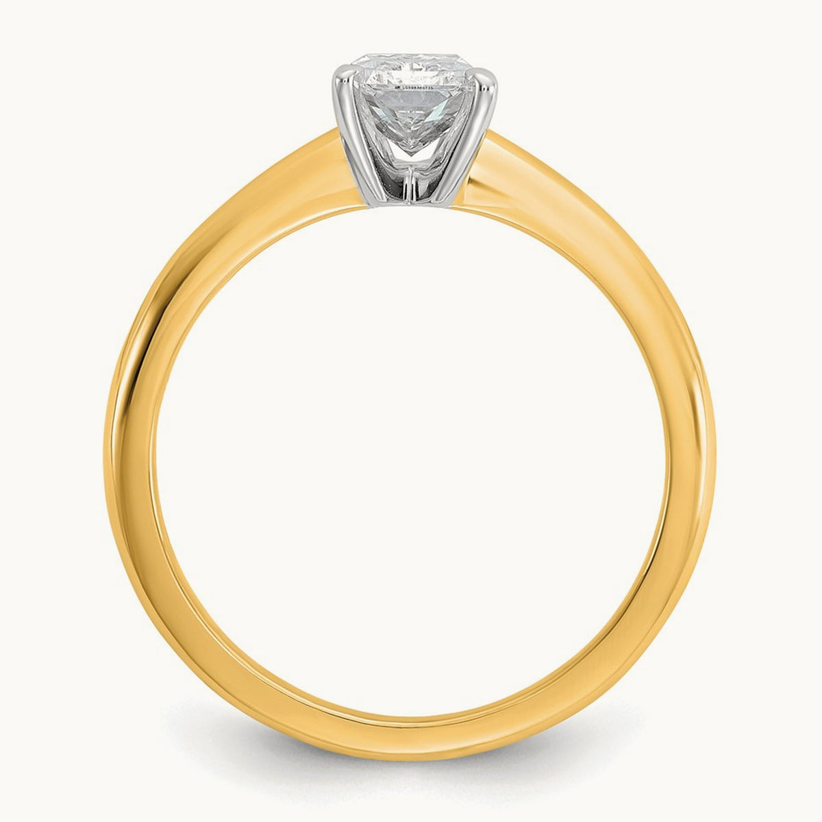 Radiant Solitaire Engagement Ring, 0.50-5.00 ct tw Lab-Grown Diamond — 1 ct, 14K Two-Tone