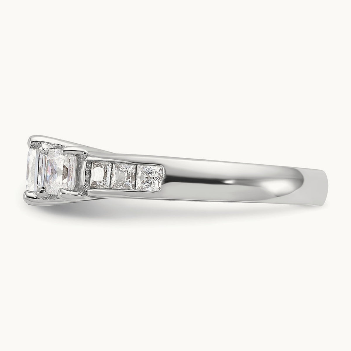 3-Stone Semi-Mount Engagement Ring, 0.10-0.25 ct tw — 2/5 ct, 14K White Gold