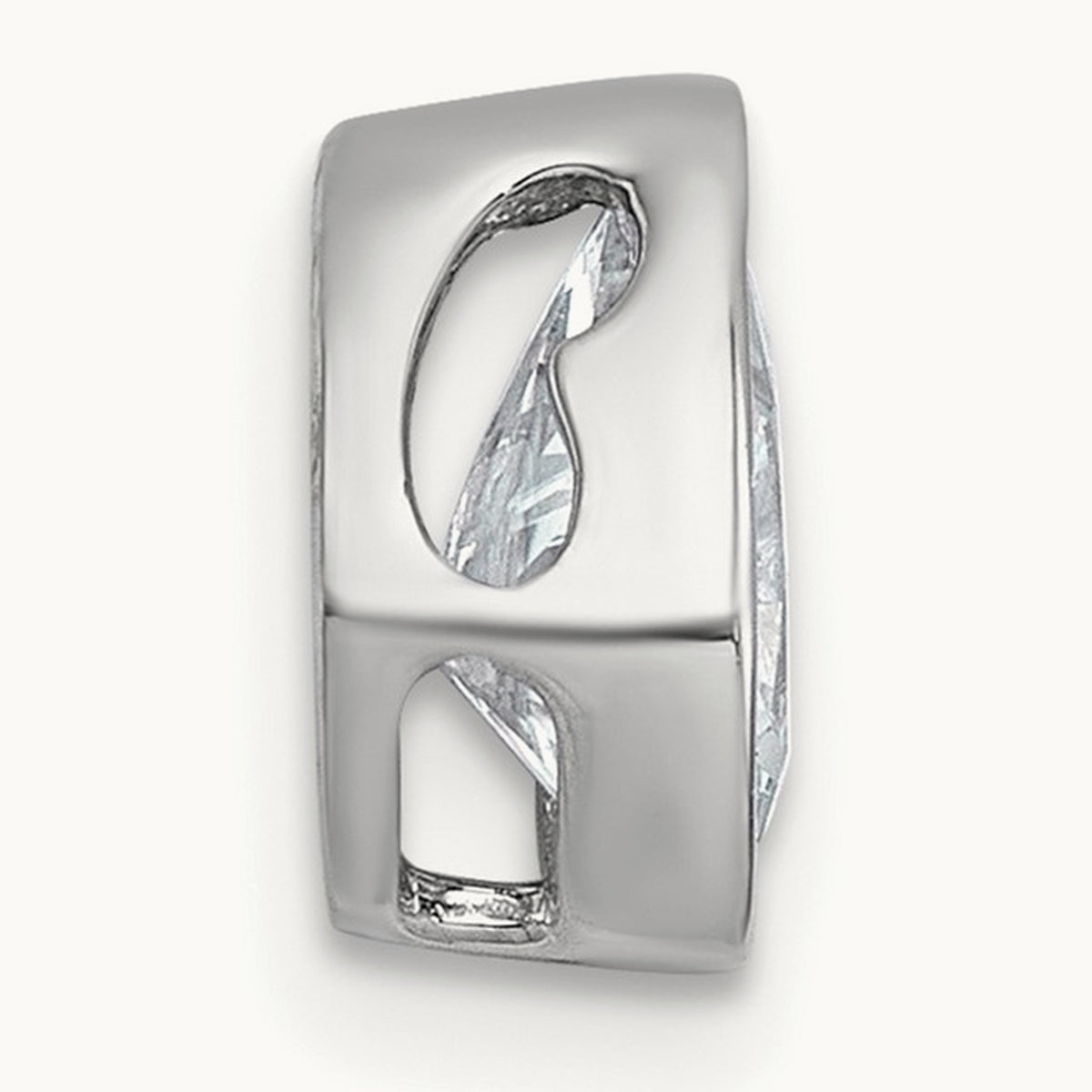 Pear Bezel Chain Slide, 0.25-3.00 ct tw Lab-Grown Diamond — 1 ct, 14K White Gold