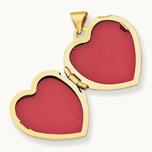 Diamond Claddagh Heart Locket, 14K