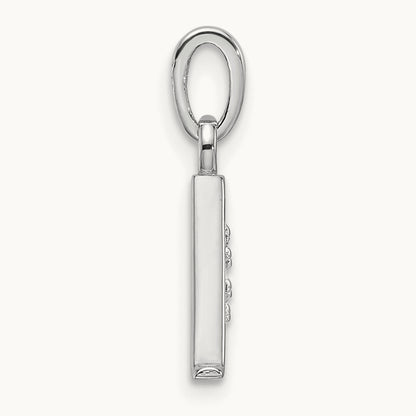 Diamond Letter A Initial Pendant, 14K White Gold