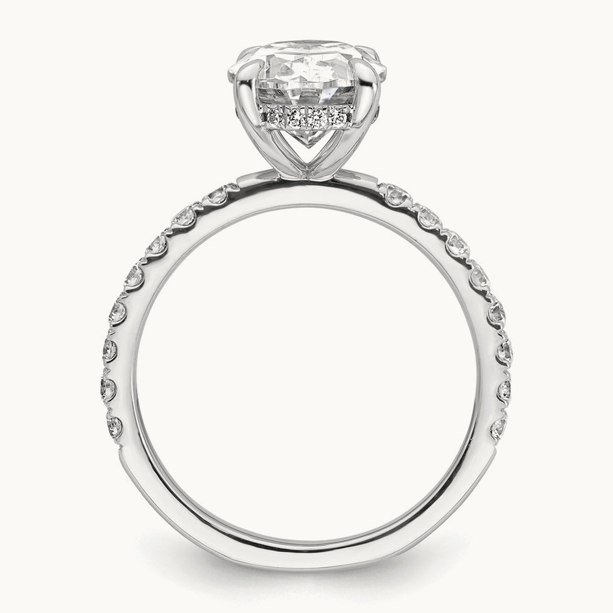 Oval Solitaire Engagement Ring, 1.25-4.50 ct tw Lab-Grown Diamond — 14K White Gold (2)
