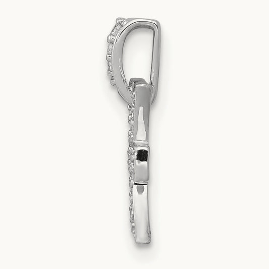 Diamond Pisces Zodiac Pendant, 14K White Gold