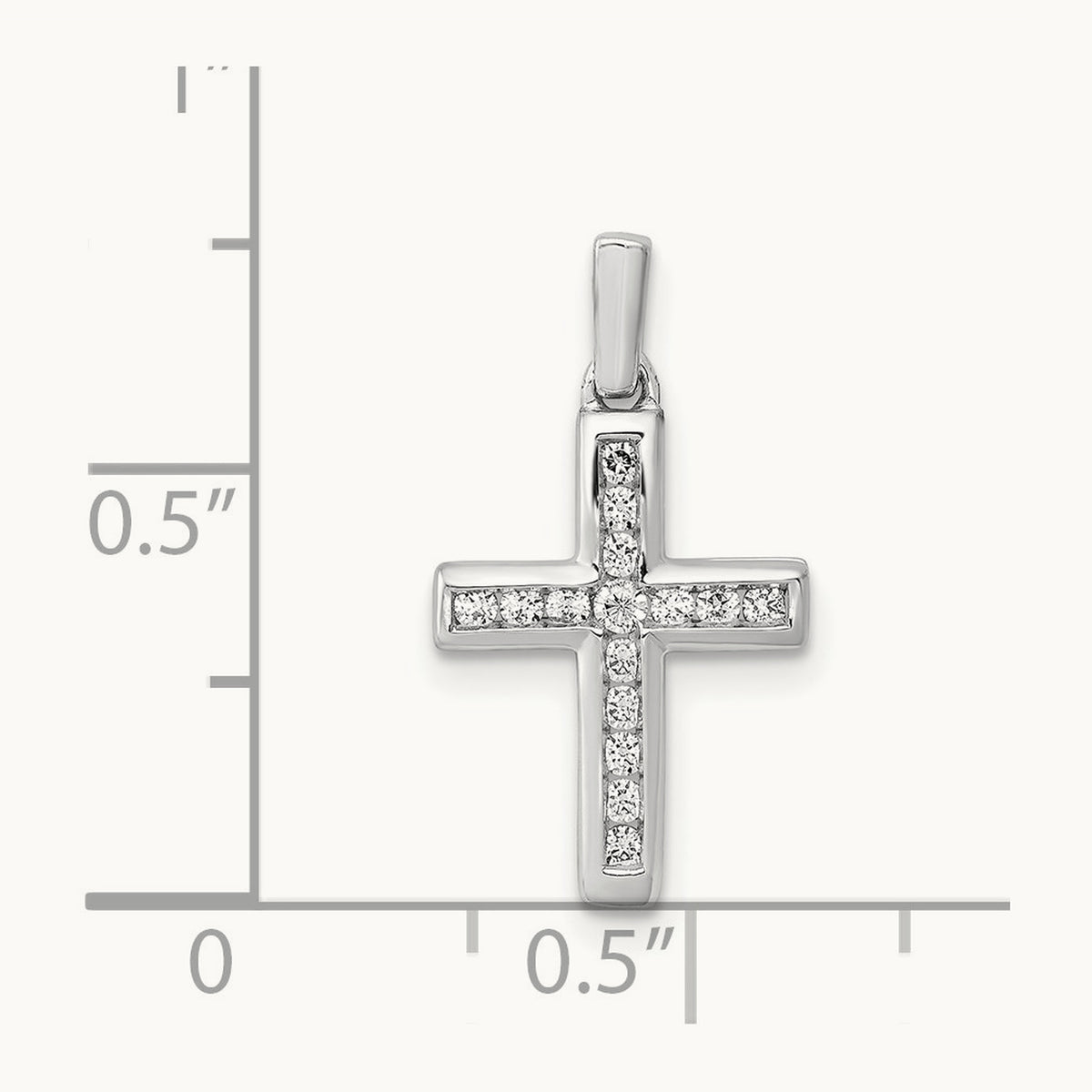 1/6ct. Diamond Latin Cross Pendant — photo set