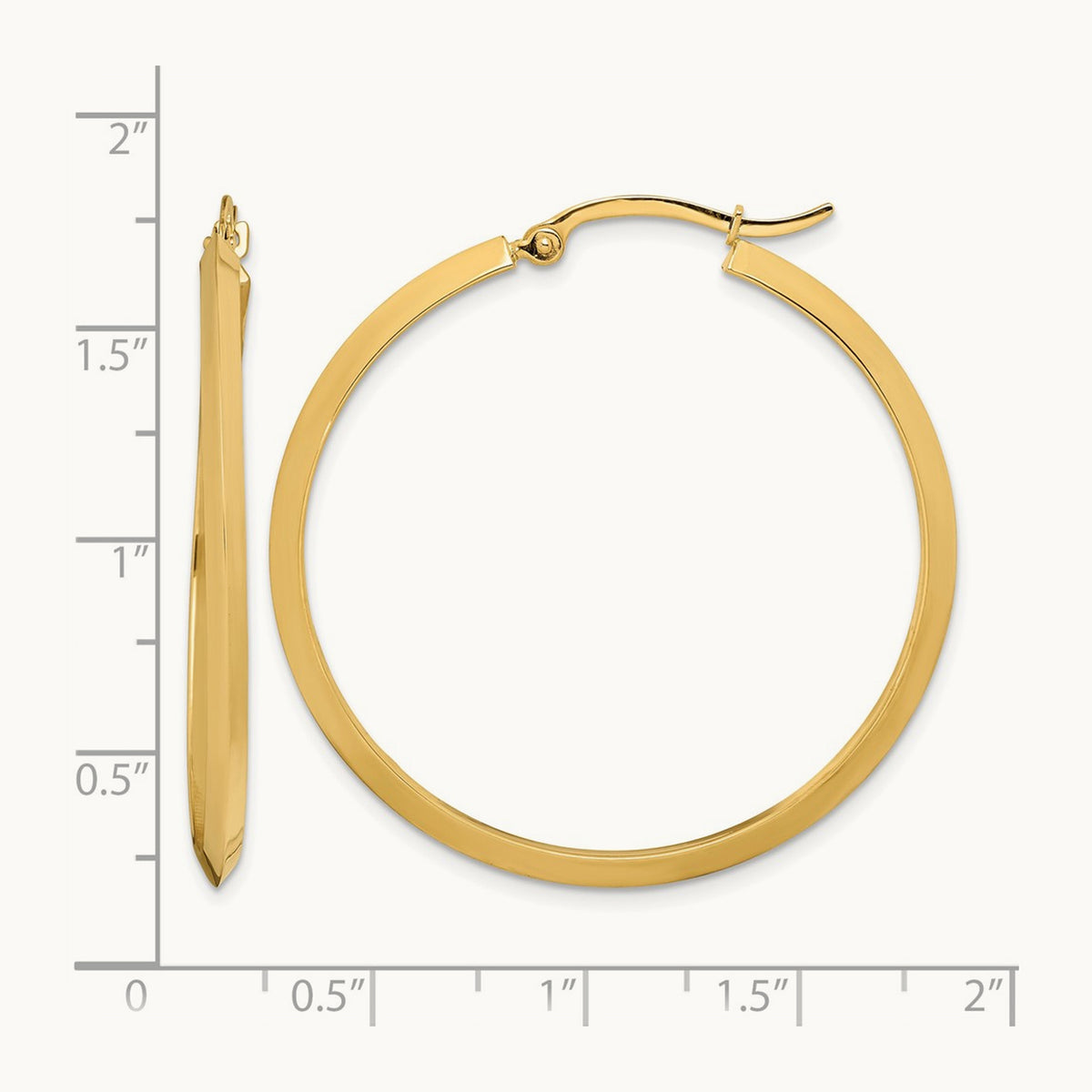 Polished Hoop Earrings — 14K Yellow Gold