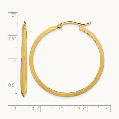 Polished Hoop Earrings — 14K Yellow Gold