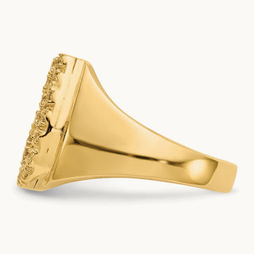 AA Diamond Men's Horse shoe Ring, 14K
