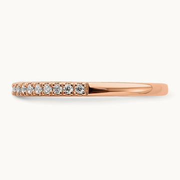 Diamond Wedding Band, 14K Rose Gold