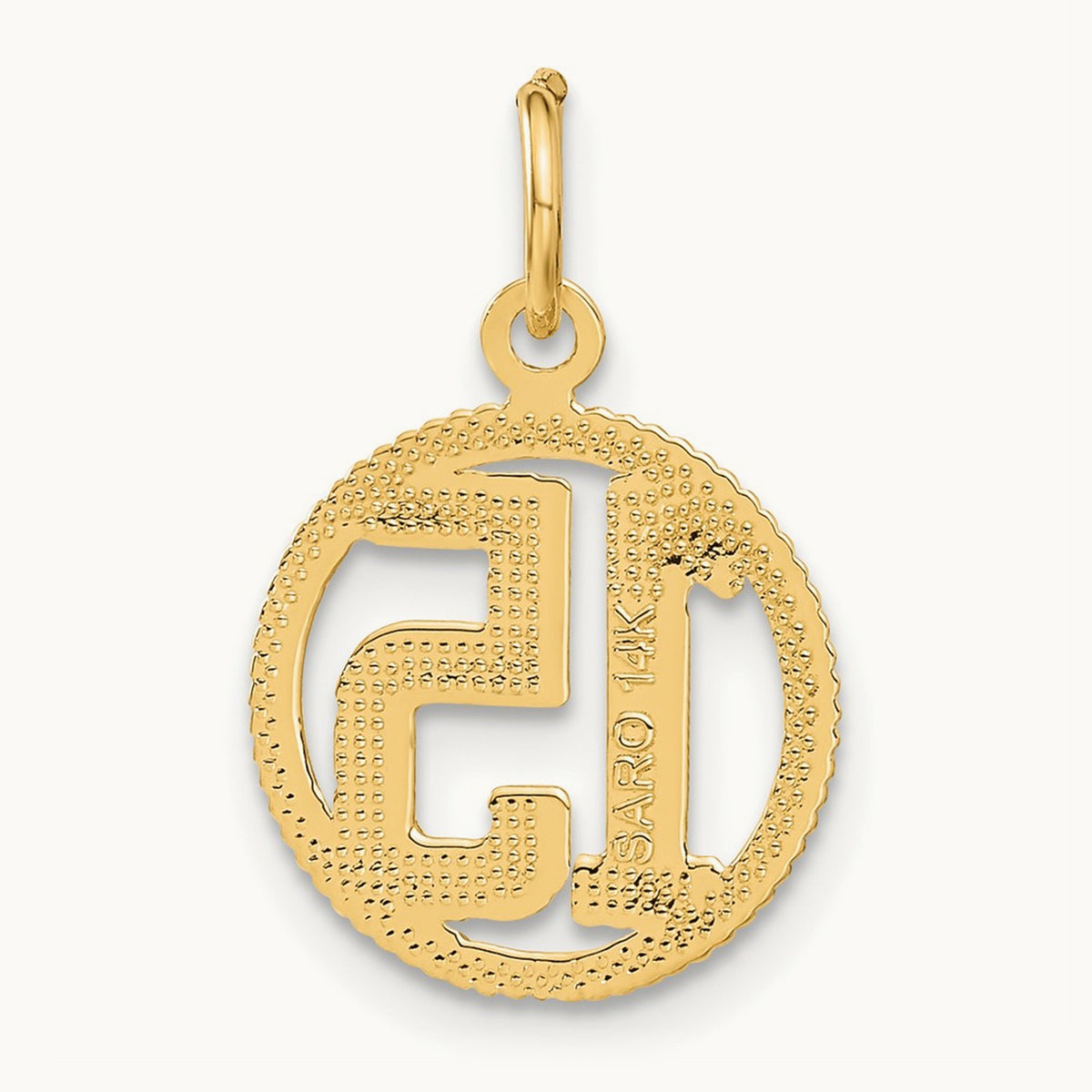 #15 Circle Pendant, 14K
