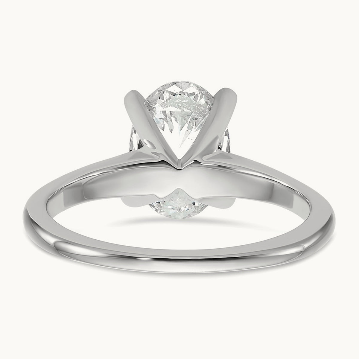 Oval Solitaire Engagement Ring, 0.50-5.00 ct tw Lab-Grown Diamond — 1 3/4 ct, 14K White Gold