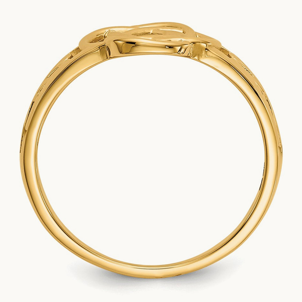 Polished Ladies Celtic Knot Ring, 14K