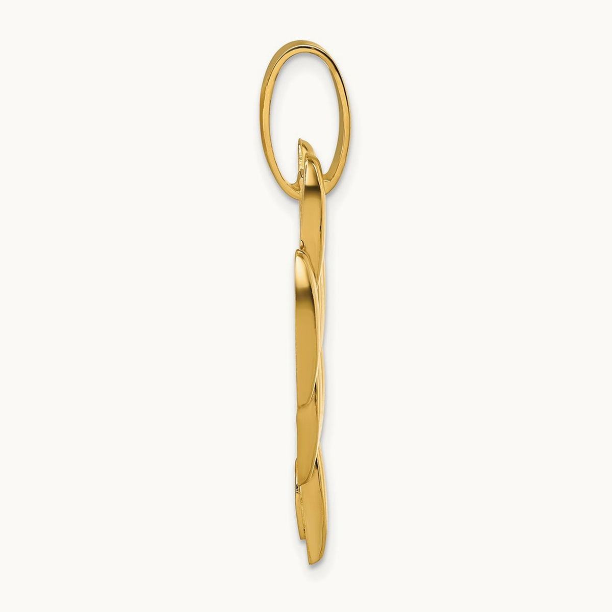 Polished Fancy Link Dangle Pendant, 14K