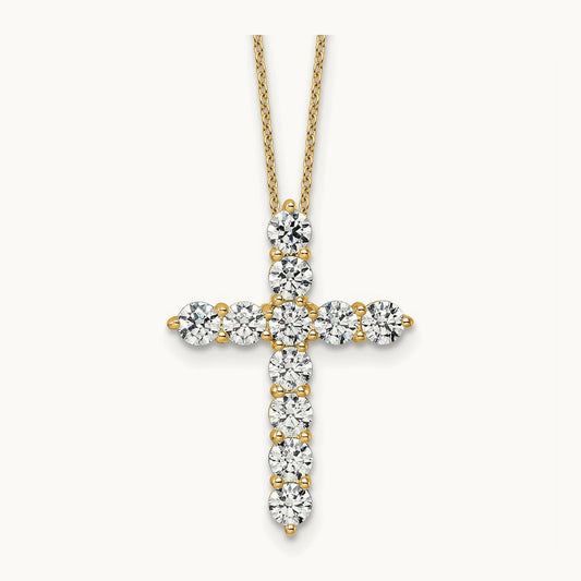 Cross Pendant Necklace, 3.00 ct tw Lab-Grown Diamond
