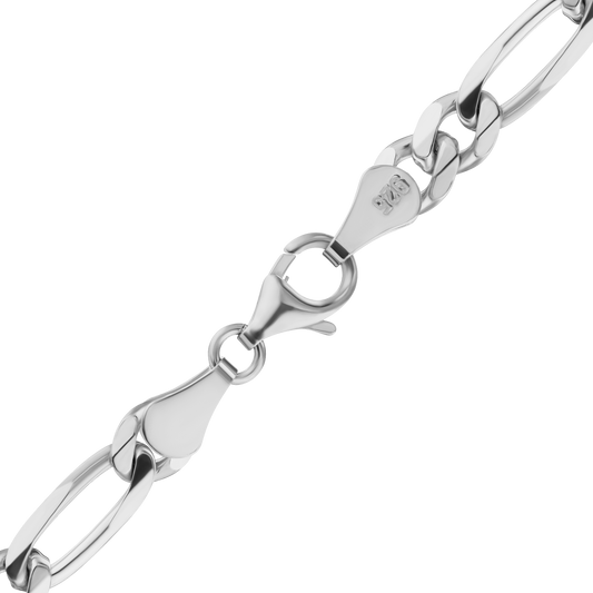 Classic Figaro Necklace, Sterling Silver