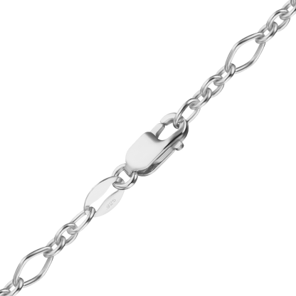 Fancy Cable Necklace in Sterling Silver