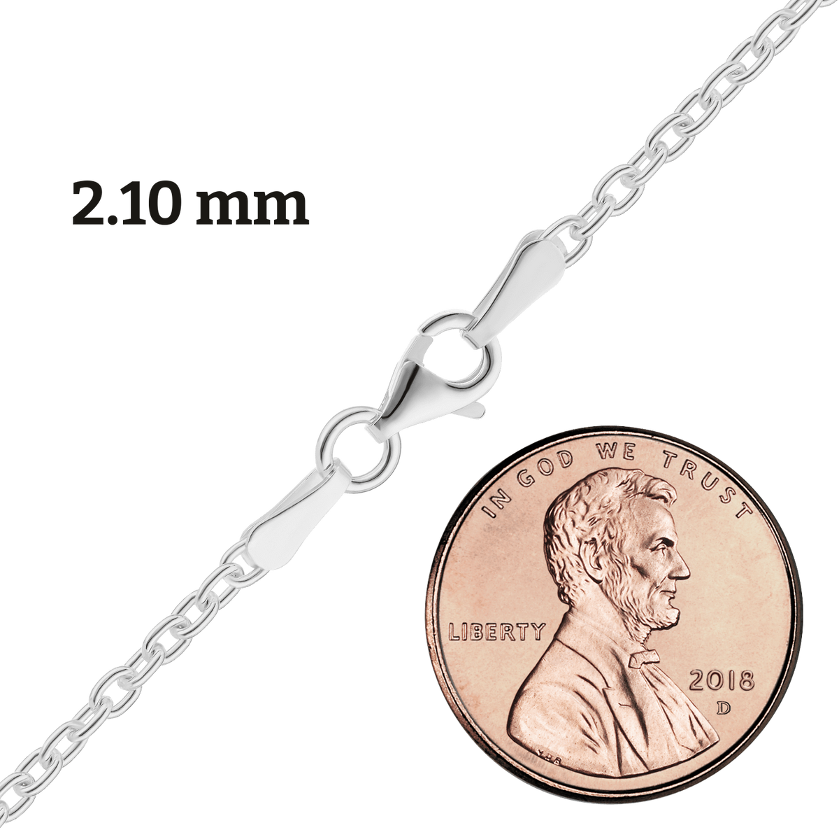 Schwere, runde Kabelkette aus Sterlingsilber