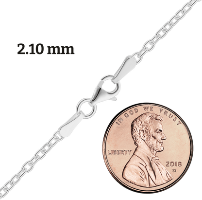 Schwere, runde Kabelkette aus Sterlingsilber
