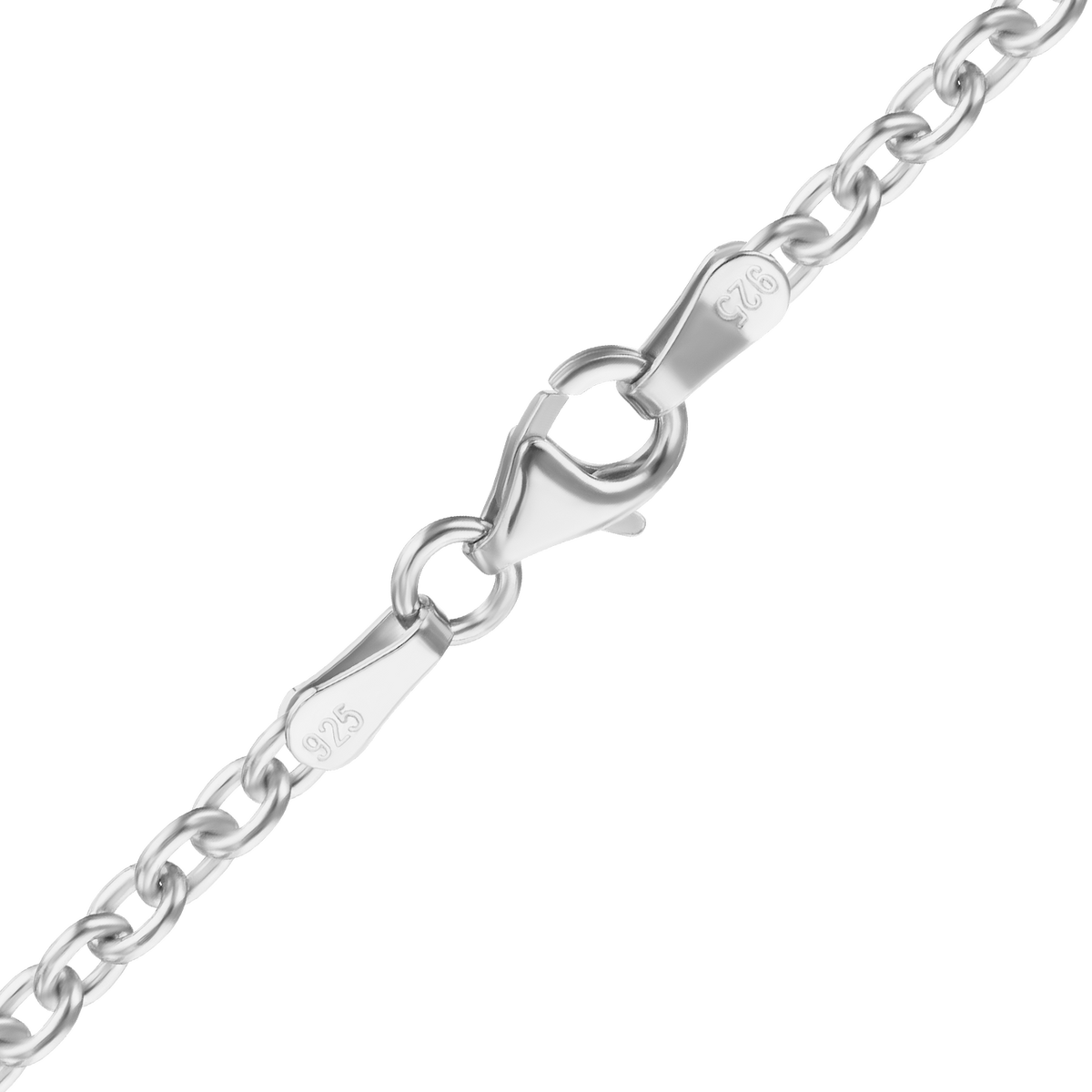 Schwere, runde Kabel-Fußkettchen aus Sterlingsilber