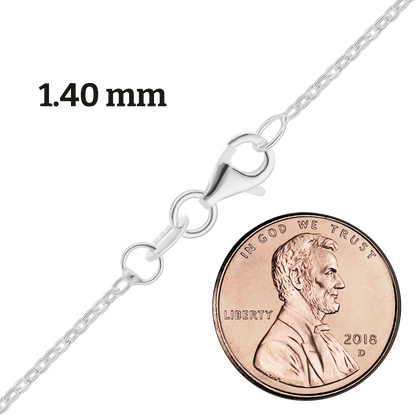 Light Flat Cable Necklace in sterling silver