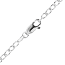 Light Round Cable Necklace, Sterling Silver