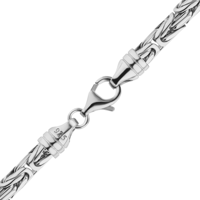 Round Byzantine Handmade Anklet in sterling silver