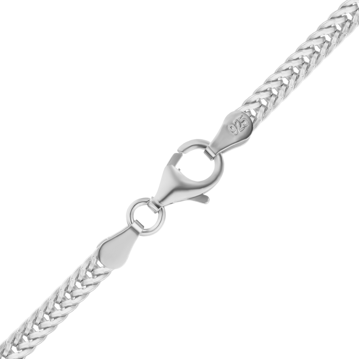 Round Foxtail Necklace in sterling silver