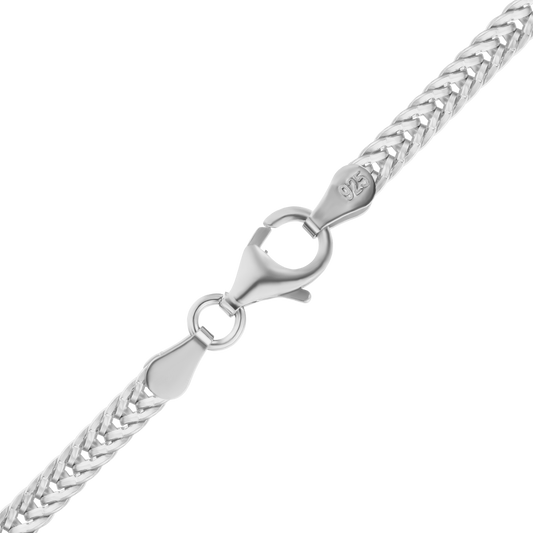 Round Foxtail Necklace in sterling silver