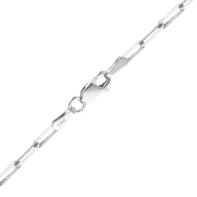 Paperclip Cable Necklace, Sterling Silver